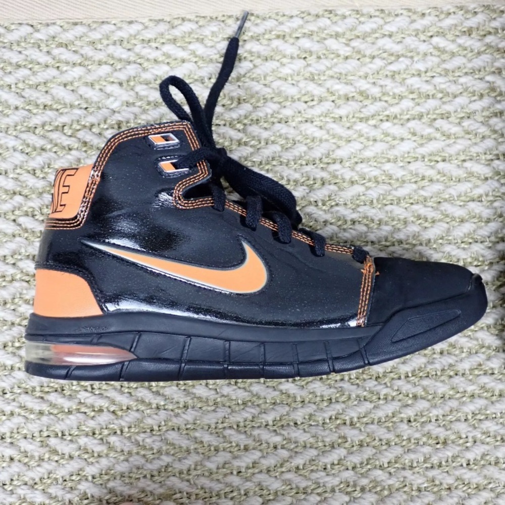 Nike Air Max Bizness Basketball Shoes Black Orange 324824-081 youth 6.5 - Picture 5 of 11